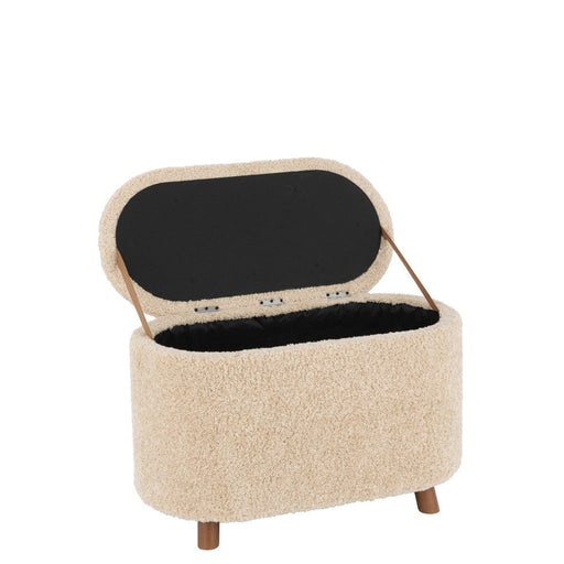 Kruk Storage Teddy Polyester Beige-Krukjes-J-Line