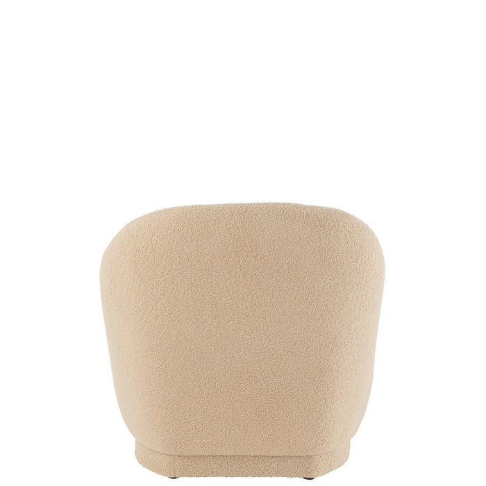 Kruk Teddy Velvet Wit Warm Beige-Krukjes-J-Line