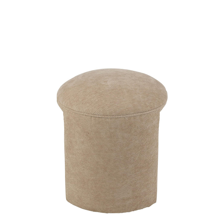 Krukje Beige Grenenhout Rond 42 cm-Krukken-J-Line