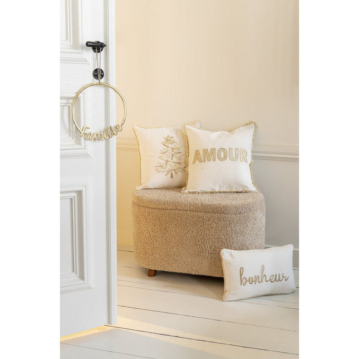 Krukje Beige Polyester 40 cm-Krukjes-J-Line