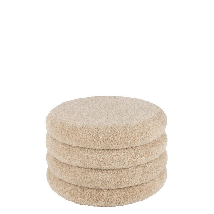 Krukje Beige Polyester Rond 65 cm-Krukken-J-Line