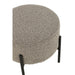Krukje Bouclé Plywood/Polyester Grijs/Zwart 44x44x41.5 cm-Krukken-J-Line