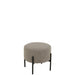 Krukje Bouclé Plywood/Polyester Grijs/Zwart 44x44x41.5 cm-Krukken-J-Line