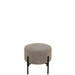 Krukje Bouclé Plywood/Polyester Grijs/Zwart 44x44x41.5 cm-Krukken-J-Line