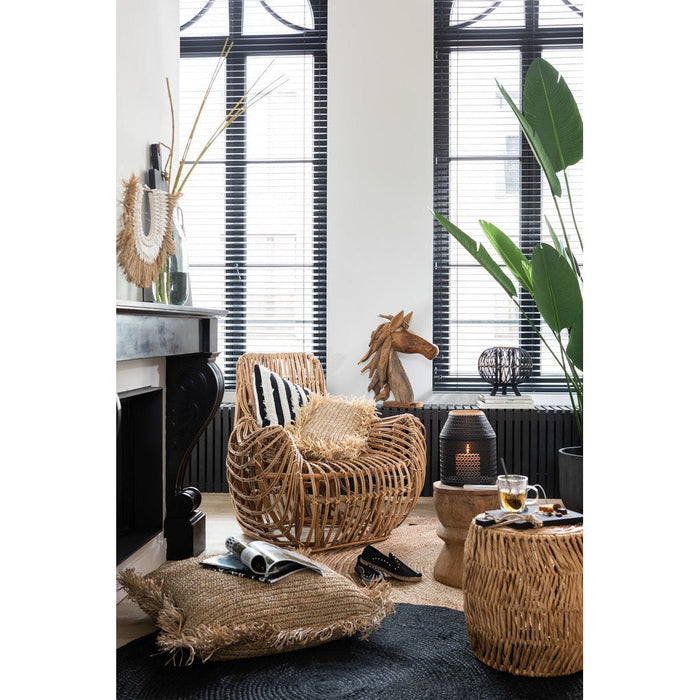 Krukje Naturel Ijzer Rond 41 cm-Krukken-J-Line
