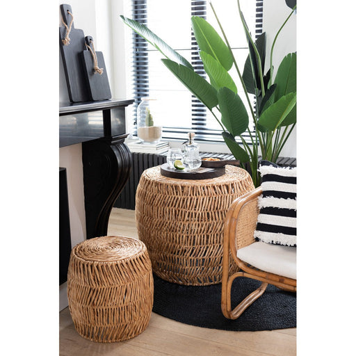 Krukje Naturel Ijzer Rond 58 cm 70x70x64 cm-Krukken-J-Line