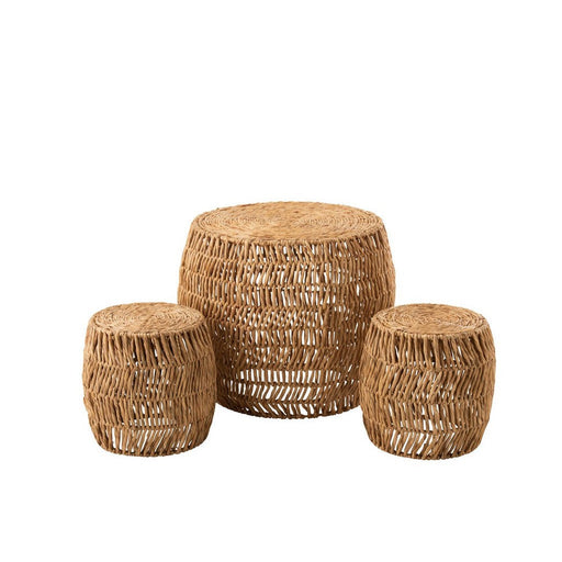 Krukje Naturel Ijzer Rond 58 cm-Krukken-J-Line