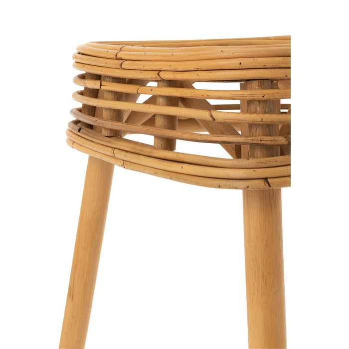 Krukje Naturel Mangohout hout 40 cm 40x40x42 cm-Krukken-J-Line