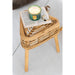 Krukje Naturel Mangohout hout 40 cm 40x40x42 cm-Krukken-J-Line