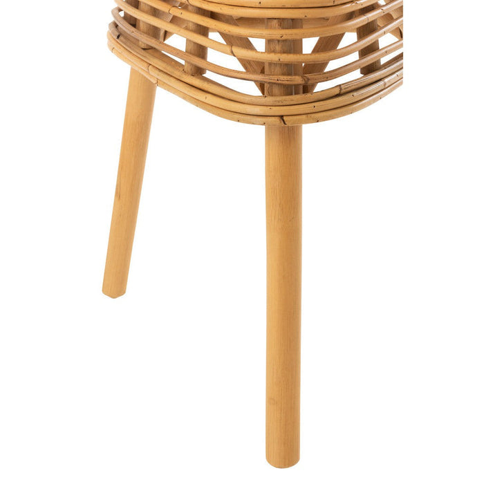 Krukje Naturel Mangohout hout 40 cm-Krukken-J-Line