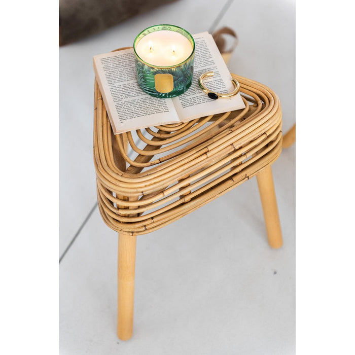 Krukje Naturel Mangohout hout 40 cm-Krukken-J-Line