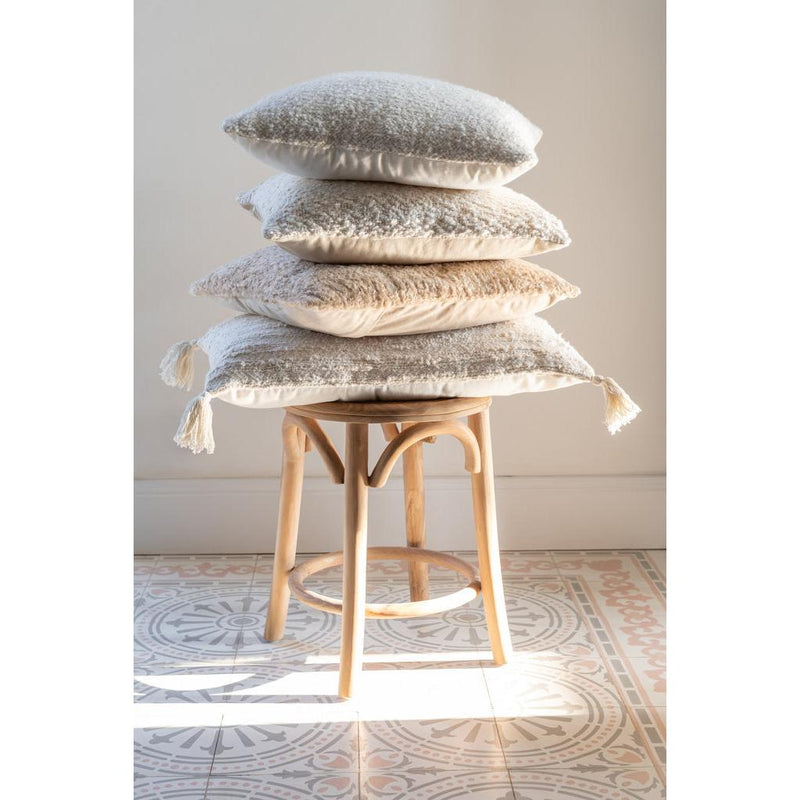 Krukje Naturel Teakhout 34 cm 34x34x50 cm-Krukken-J-Line
