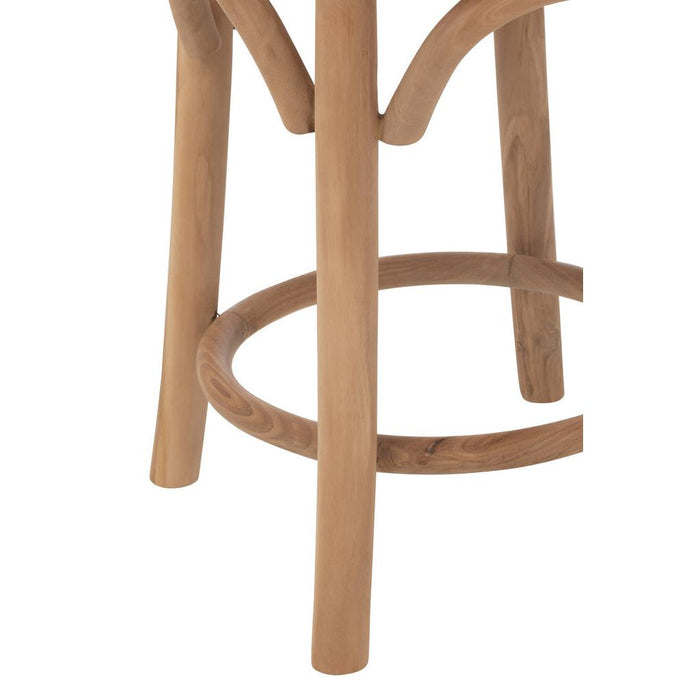 Krukje Naturel Teakhout 34 cm-Krukken-J-Line