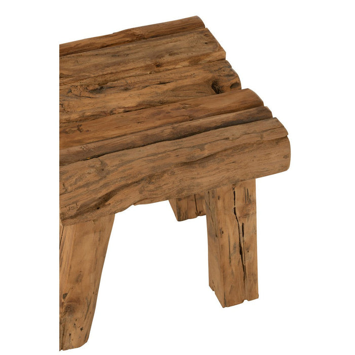 Krukje Naturel Teakhout 35 cm-Krukken-J-Line