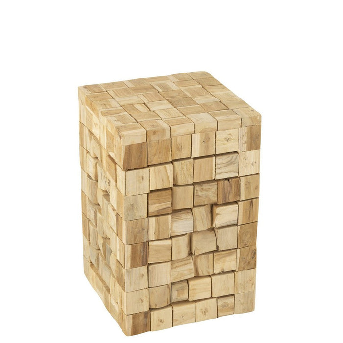 Krukje Naturel Teakhout S 30 cm-Bijzettafels-J-Line