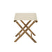 Krukje Stoel Pliable Bamboe+Textile Naturel/Wit 40x40x42 cm-Krukken-J-Line
