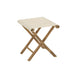 Krukje Stoel Pliable Bamboe+Textile Naturel/Wit 40x40x42 cm-Krukken-J-Line