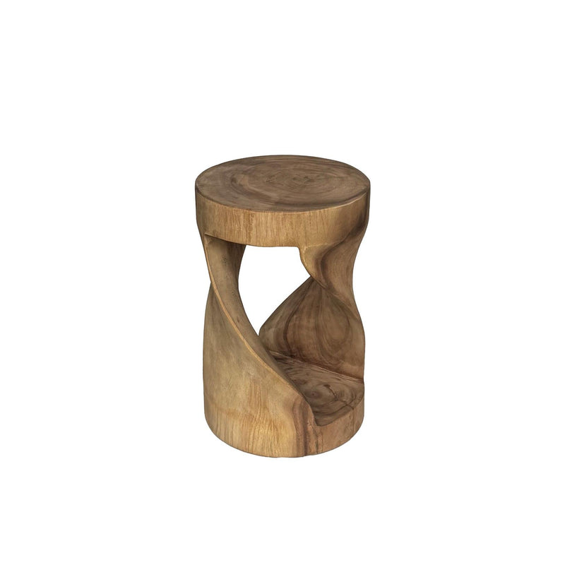 Krukje Suar Stool Suar hout Naturel hout 29 cm 29x29x45 cm-Krukken-Livingfurn