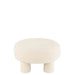 Krukje Wit Fluweel Rond 52 cm 52x52x28 cm-Krukken-J-Line