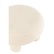 Krukje Wit Fluweel Rond 52 cm 52x52x28 cm-Krukken-J-Line