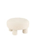 Krukje Wit Fluweel Rond 52 cm 52x52x28 cm-Krukken-J-Line