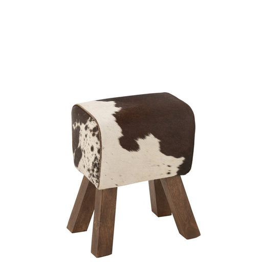 Krukje Wit Fur 29 cm Stool Cow 29x44x50 cm-Krukken-J-Line