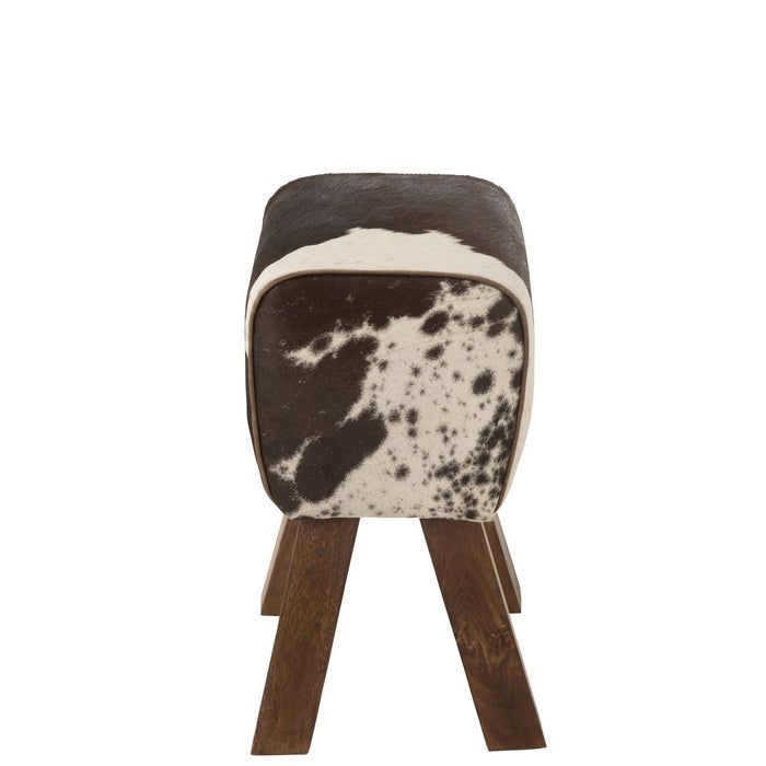 Krukje Wit Fur 29 cm Stool Cow-Krukjes-J-Line