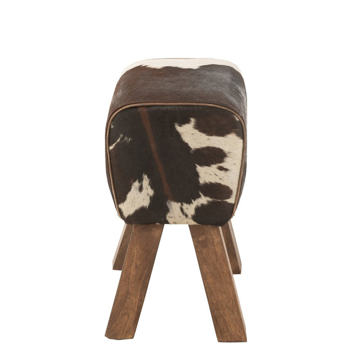 Krukje Wit Fur 29 cm Stool Cow-Krukjes-J-Line