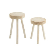 Krukje Wit Paulownia hout 29 cm 29x29x56 cm-Krukken-J-Line