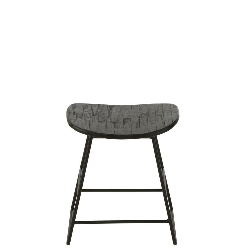 Krukje Zwart Ijzer Rechthoekig 30 cm 30x40x45 cm-Krukken-J-Line