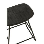 Krukje Zwart Ijzer Rechthoekig 30 cm 30x40x45 cm-Krukken-J-Line