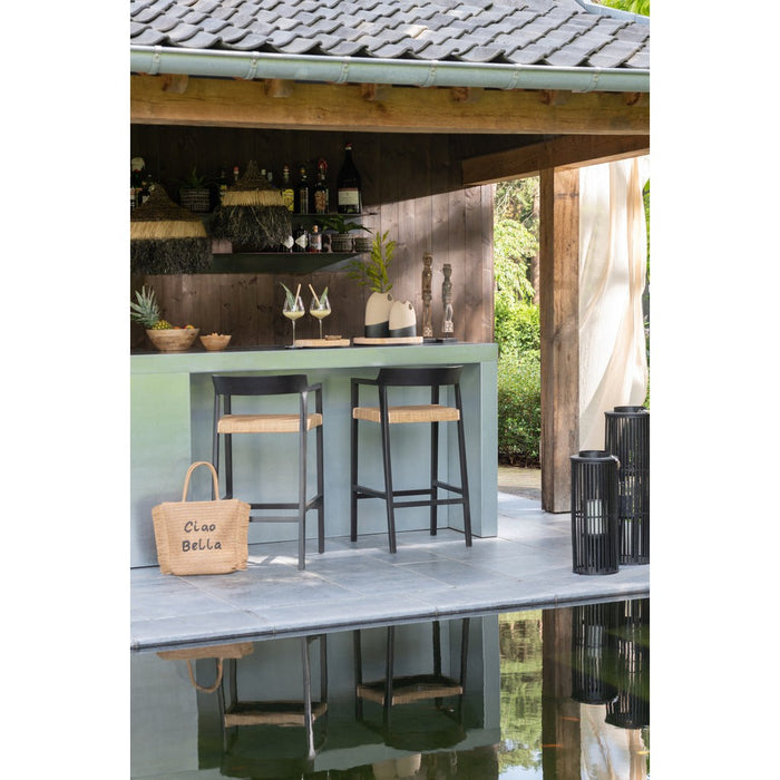 Krukje Zwart Teakhout 53 cm-Krukjes-J-Line