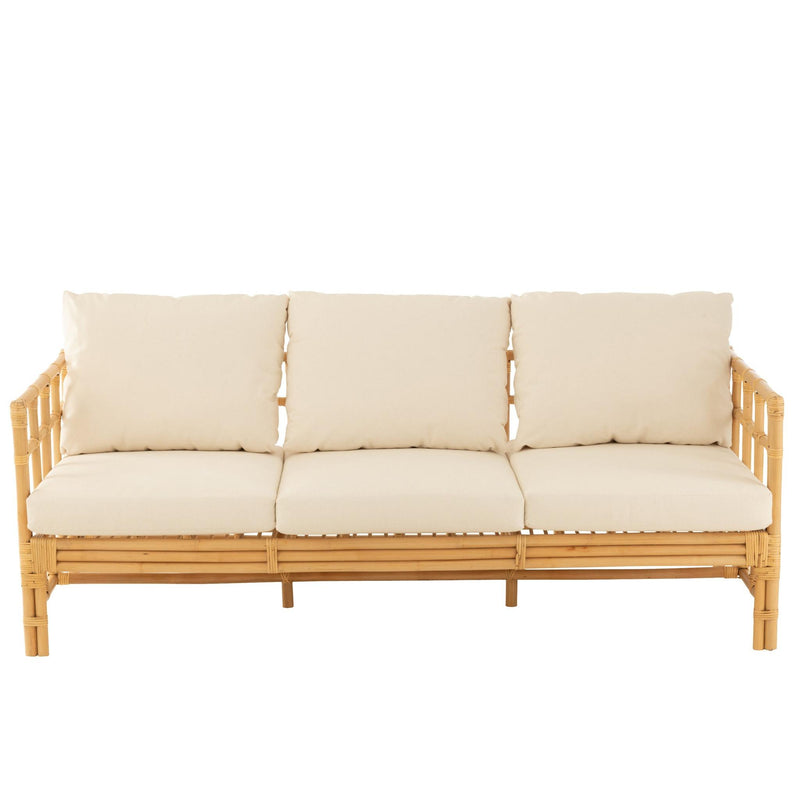Kussen 3-zitsbank Naturel Linnen 73x187 cm-Kussens-J-Line