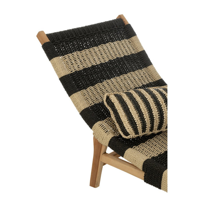 Kussen 3-zitsbank Zwart Teakhout 65x168 cm-Kussens-J-Line