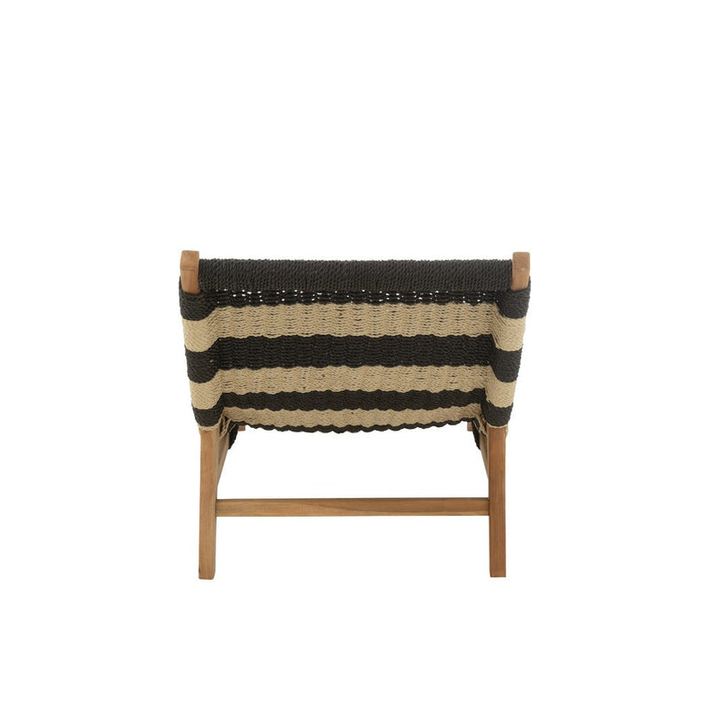 Kussen 3-zitsbank Zwart Teakhout 65x168 cm-Kussens-J-Line