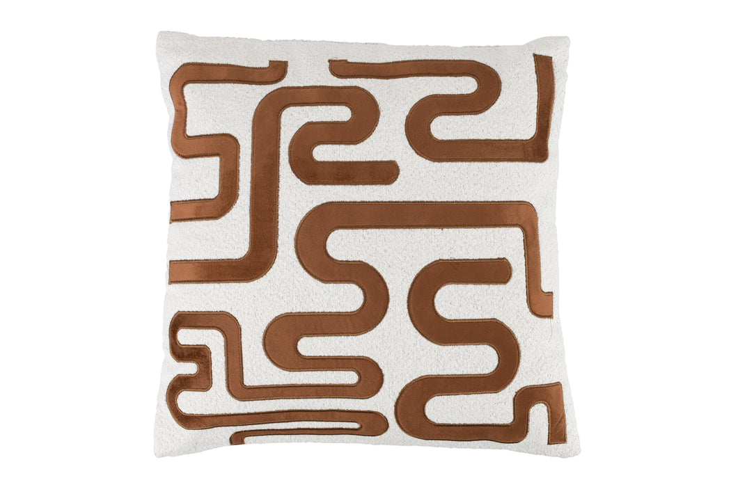 Kussen Ayur Polyester Bruin 40x40 cm-Kussens-Creating Home