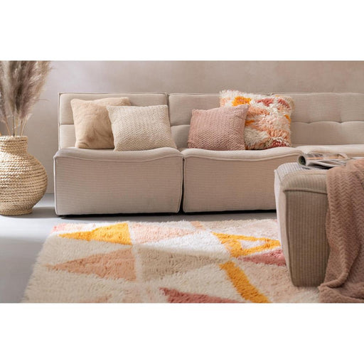 Kussen Sierkussen Geometric Wool Multicolored 50x50x15 cm-Kussens-J-Line