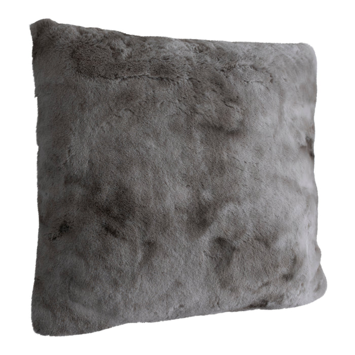 Decorative Cushion Linde Grey Faux Fur Throw Pillow Square L