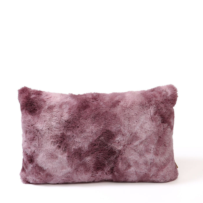 Decorative Pillow Linde Burgundy Faux Fur Accent Pillow Rectangular