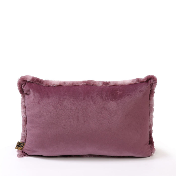 Decorative Pillow Linde Burgundy Faux Fur Accent Pillow Rectangular