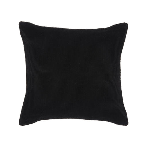 Kussen Sierkussen Rib Zwart Katoen 45x45 cm-Kussens-LABEL51