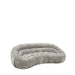 LABEL51 Cloud 3-zitsbank in stone chenille met een organisch, gecapitonneerd design van 238x115x77 cm.