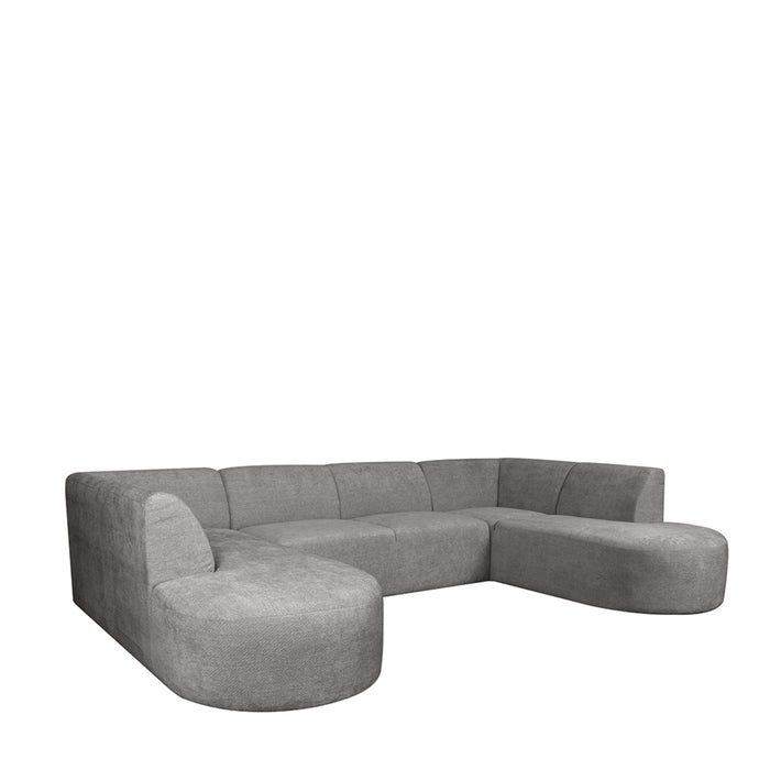 LABEL51 Bank Espen - Stone - Chenille - U-Bank-Hoekbanken-LABEL51