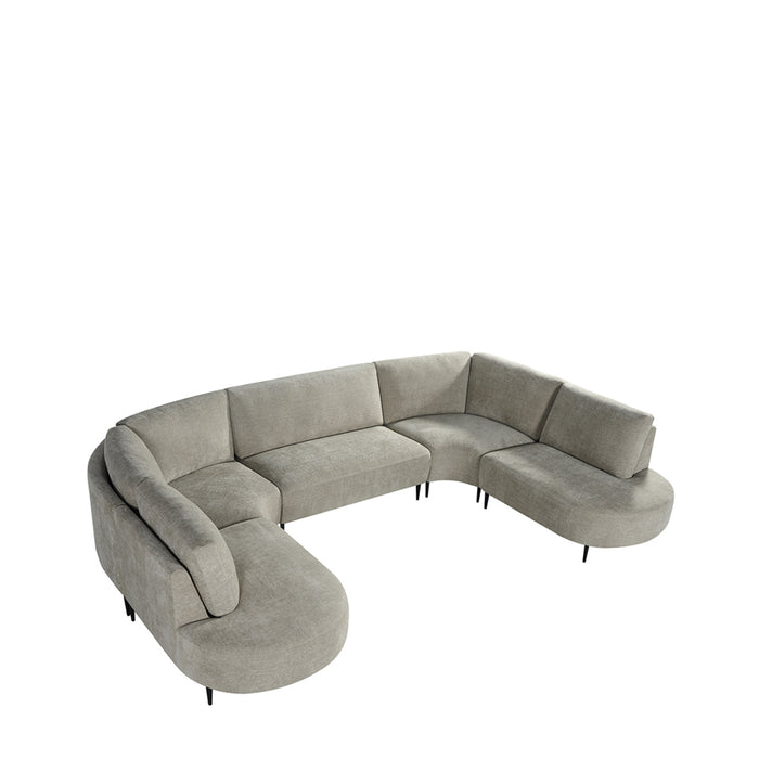 LABEL51 Bank Milano - Naturel - Chenille - U-Bank-Hoekbanken-LABEL51