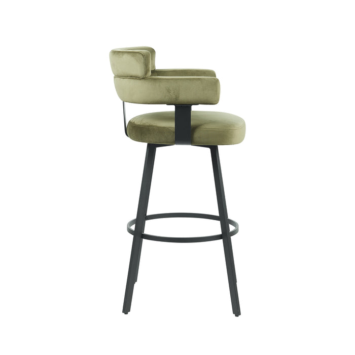 LABEL51 Barkruk Bardio - Hunter - Fluweel - Zithoogte 75-Barkrukken-LABEL51