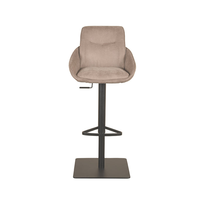 LABEL51 Barkruk Beauty Taupe Micro Suede Gaslift 52x89x113 cm-Barkrukken-LABEL51