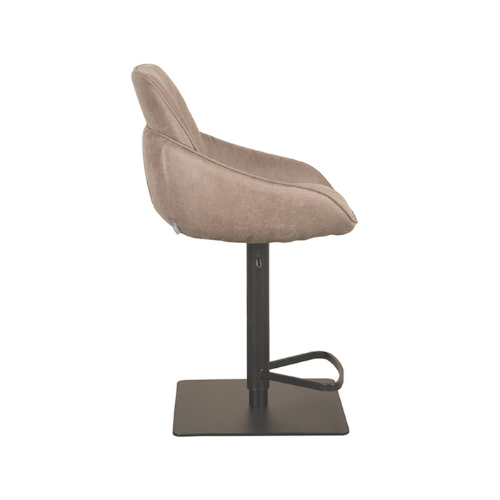 LABEL51 Barkruk Beauty - Taupe - Micro Suede - Gaslift-Barkrukken-LABEL51