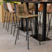 LABEL51 Barkruk Bistro Hunter Fluweel Hoog #2 44x51x115 cm-Barkrukken-LABEL51