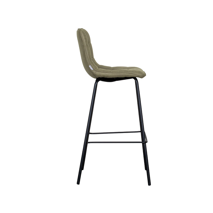 LABEL51 Barhocker Bistro - Moos - Microvelours - Hoch