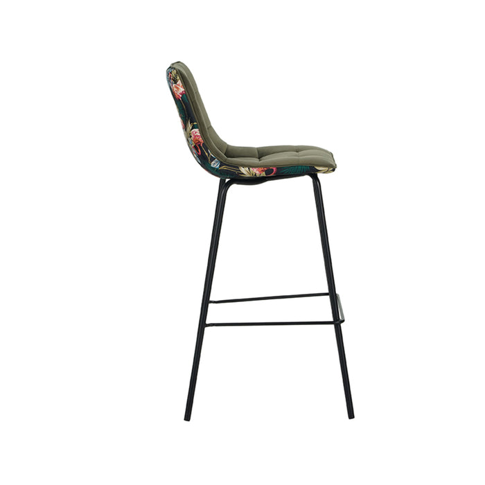 LABEL51 Barkruk Bistro - Multicolor - Fluweel - Zithoogte 78-Barkrukken-LABEL51